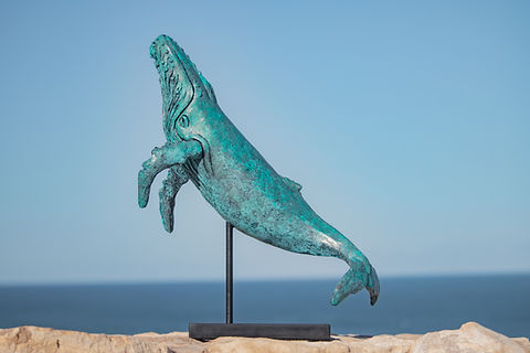Humpback Whale' Blue Resin Whale Sculpture | Armand Van Rensburg