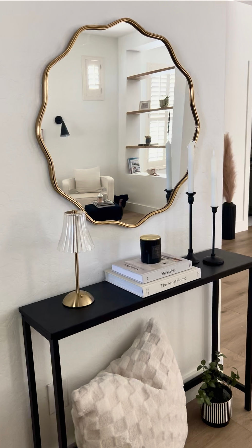 Gold Waved Wall Mirror