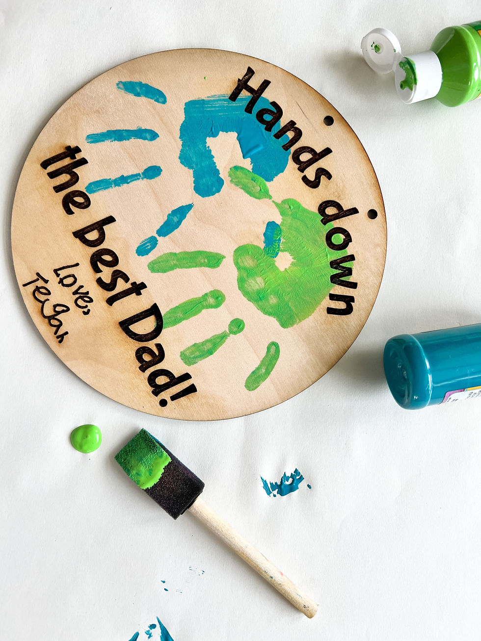 Hands Down Father sign