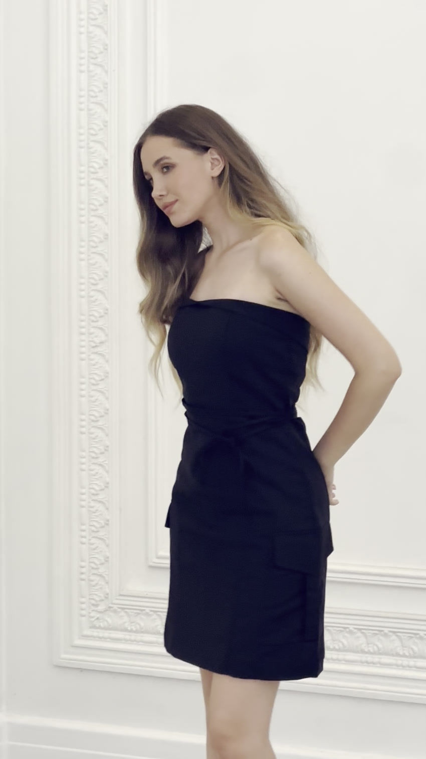Miniatura: Vestido Bolso Cargo Alfaiataria