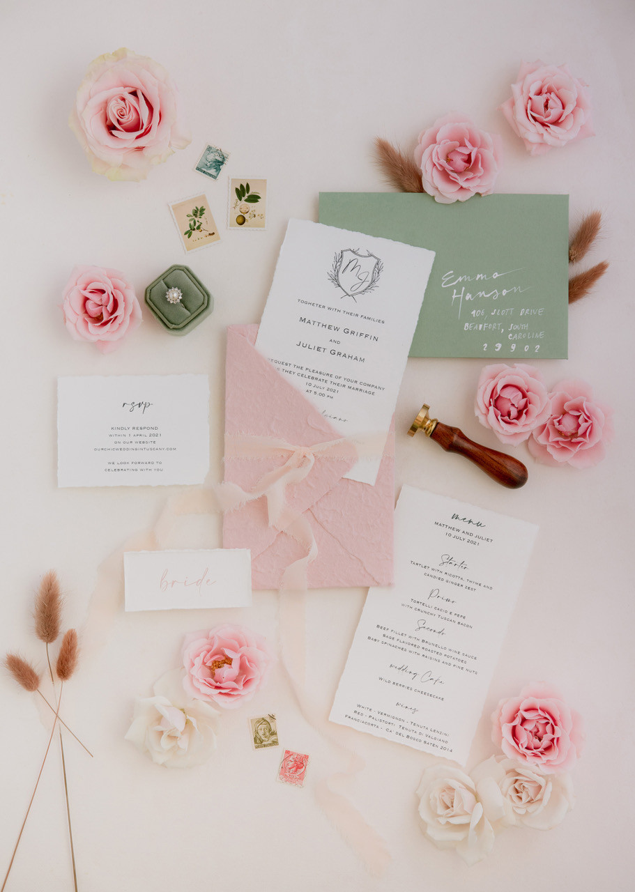 Tuscany wedding stationery
