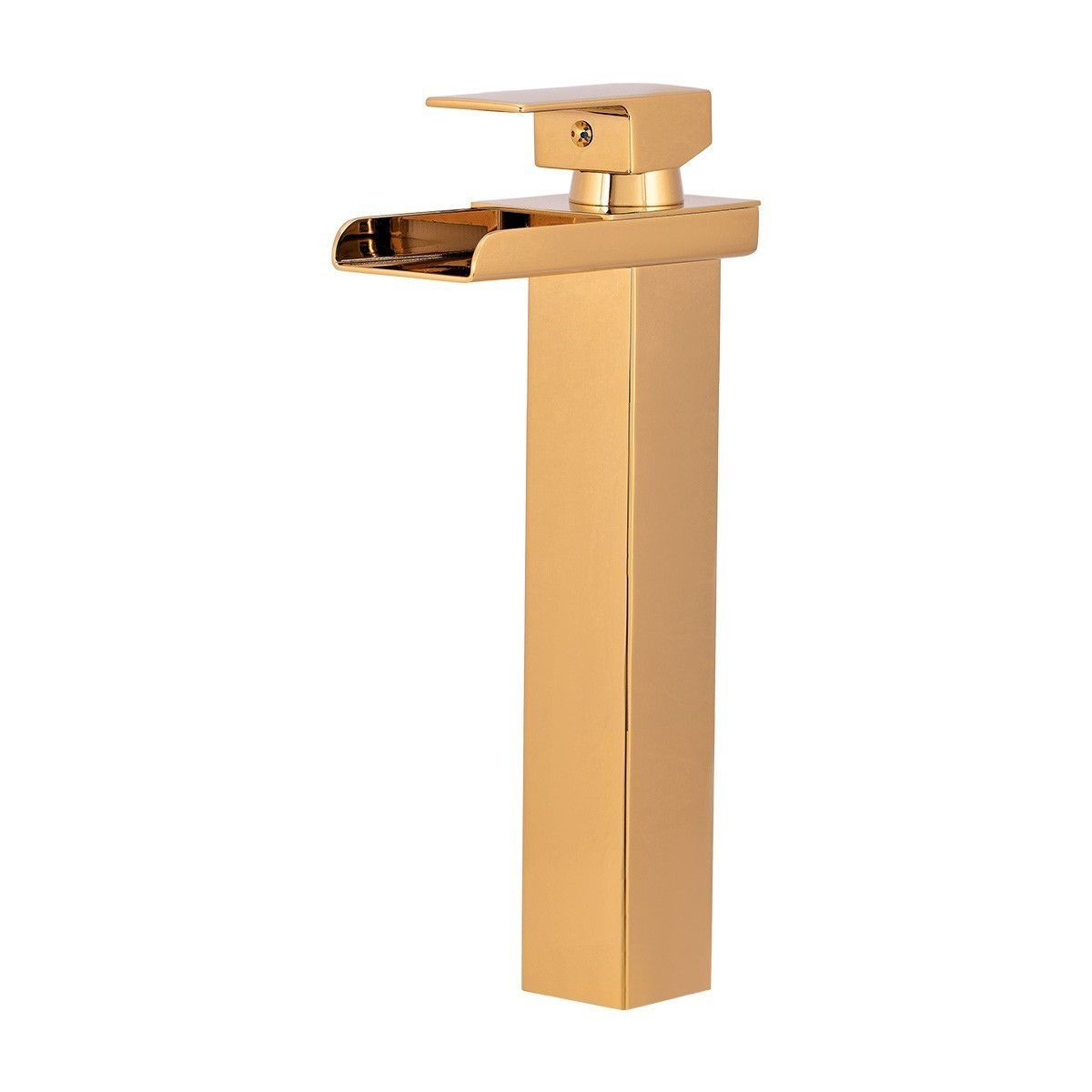 TORN.MONO.LAV.CALHA QUADRADA METAL ALTA DOURADO