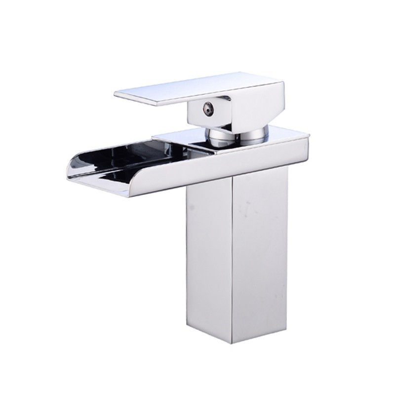 TORN.MONO.LAV.CALHA QUADRADA METAL BAIXA CROMADA