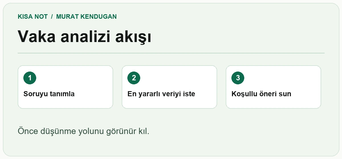 Vaka analizinde soru veri ve öneri akışı
