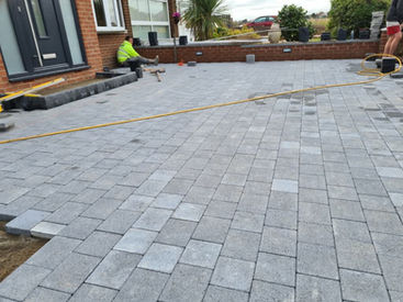 Paving being laid