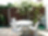 Garden patio with white roses