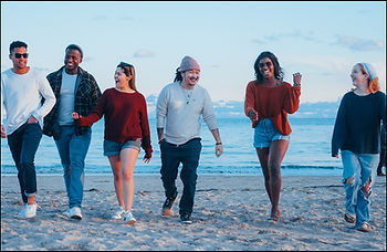 group of people walking