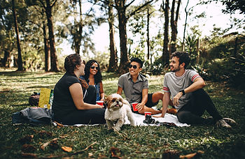 Group of people sitting together