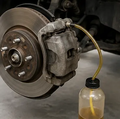 Brake fluid exchange service to maintain braking performance in Elmwood Park, NJ