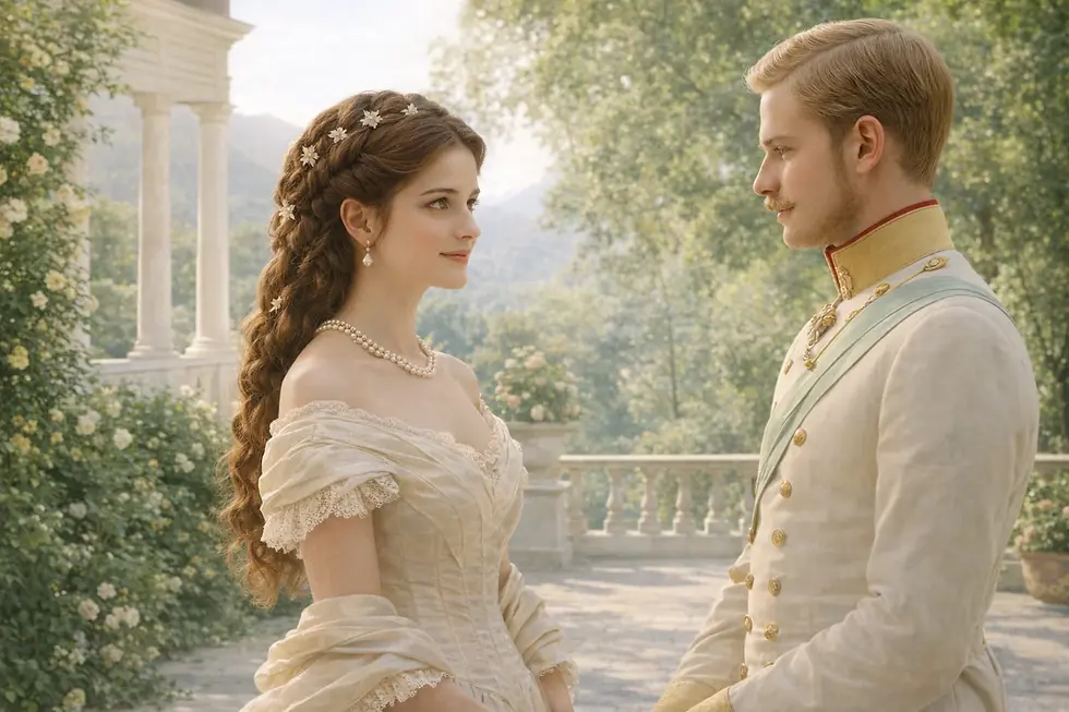 Frühe Begegnung von Elisabeth und Franz Joseph in sommerlicher Bad-Ischl-Atmosphäre