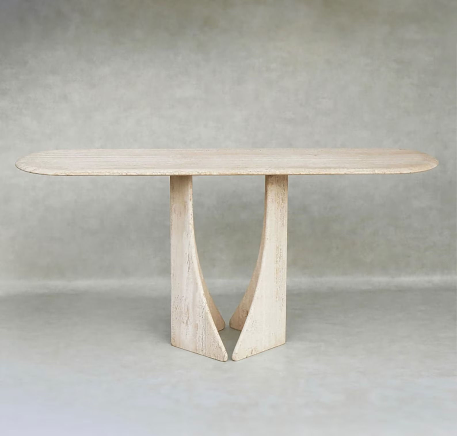 Natural Travertine Console Table