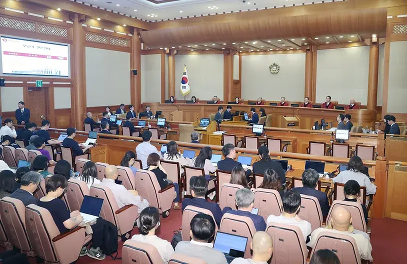 사진_ ‘기후위기대응을 위한 국가 온실가스 감축목표 사건(2020헌마 389 등)’에 대한 2차 변론 개최, 헌법재판소 제공