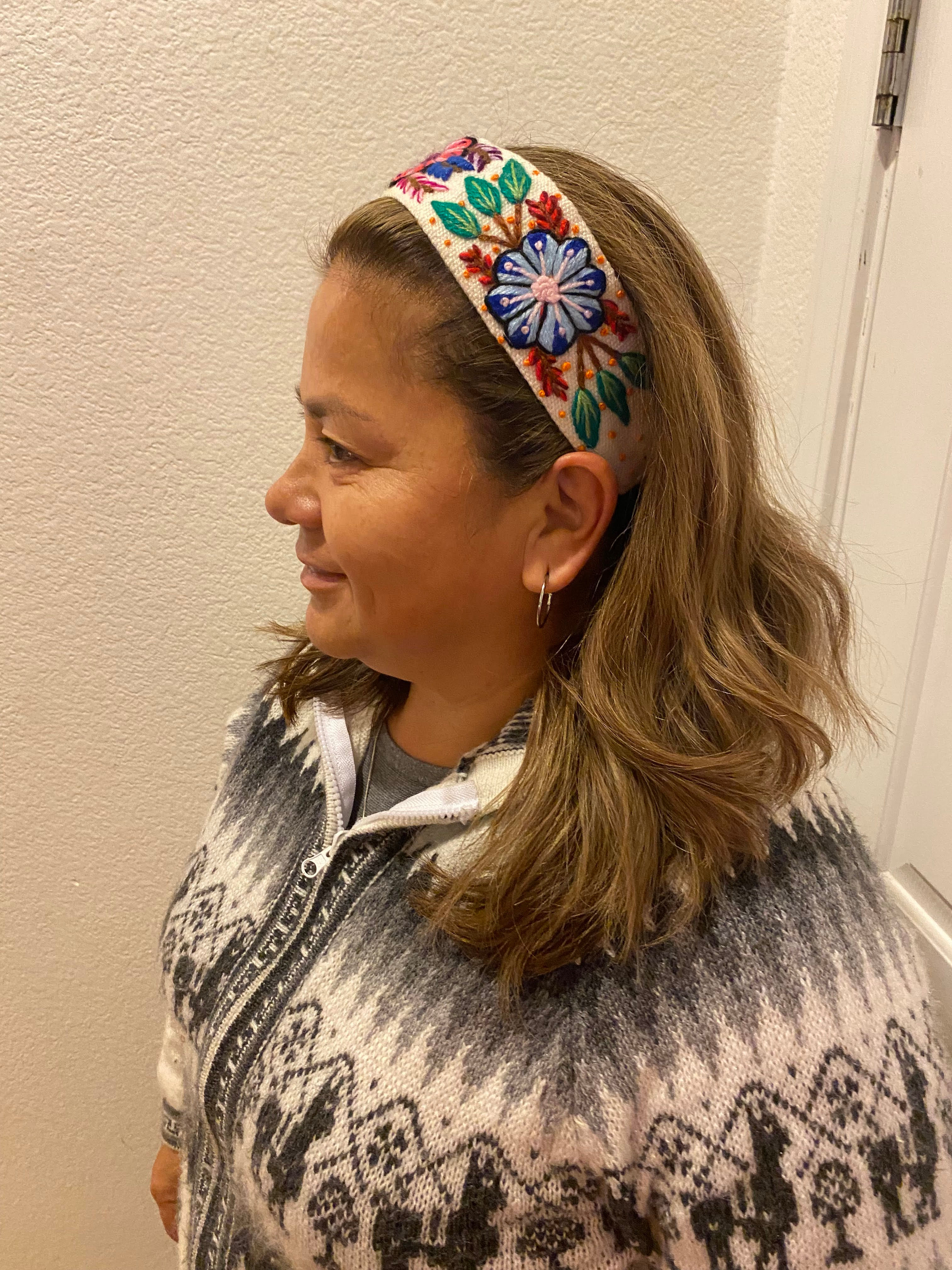 Embroidered Floral Headband