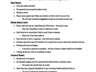 9/22 Meeting Minutes