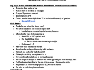 2/25 Meeting Minutes