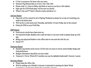 April 16, 2019 GA Meeting Minutes