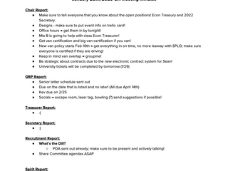 1/28 Meeting Minutes