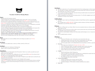 11/19 Meeting Minutes