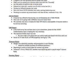 April 2, 2019 GA Meeting Minutes