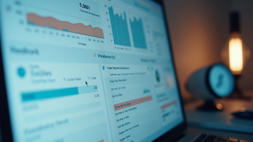 Close-up view of a computer screen showing medical billing software dashboard