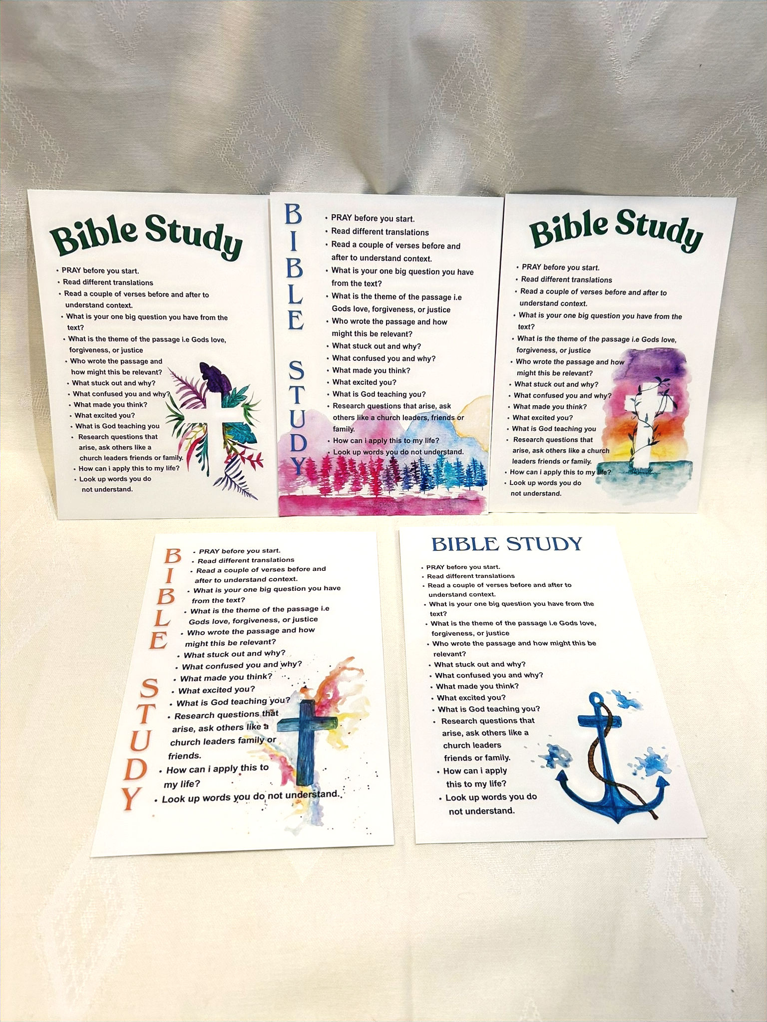 Christian Bible Study Card