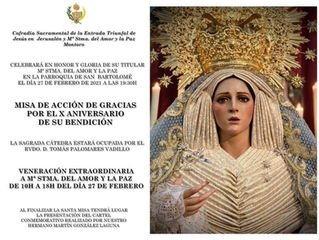 MISA ACCIÓN DE GRACIAS - X ANIVERSARIO Mª STMA. DEL AMOR Y LA PAZ
