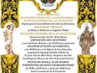 Triduo a Ntra. Sra. de las Angustias