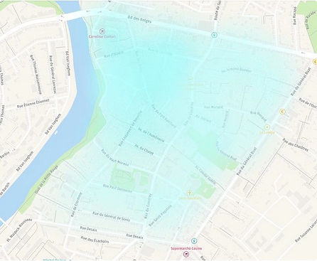 localisation du périmètre du quartier du Coudray sur une carte du voisinage