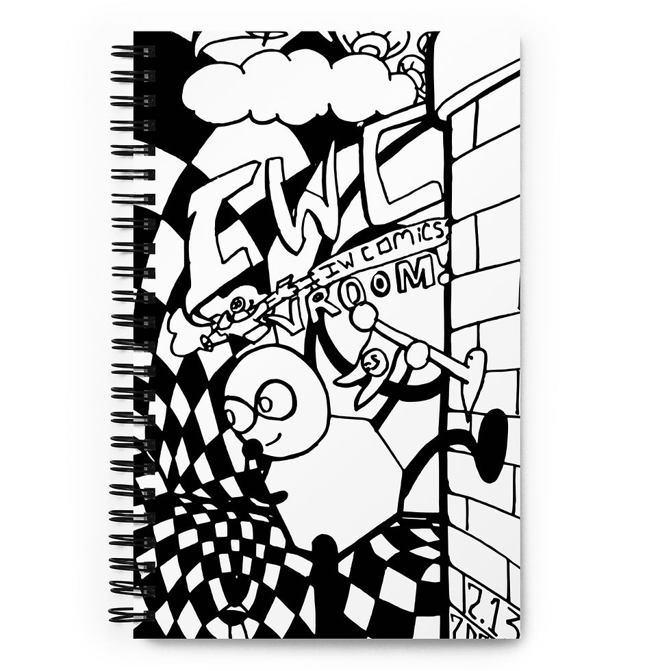 IW Comics Cartoon Doodle Notebook for kids, adults, and teens