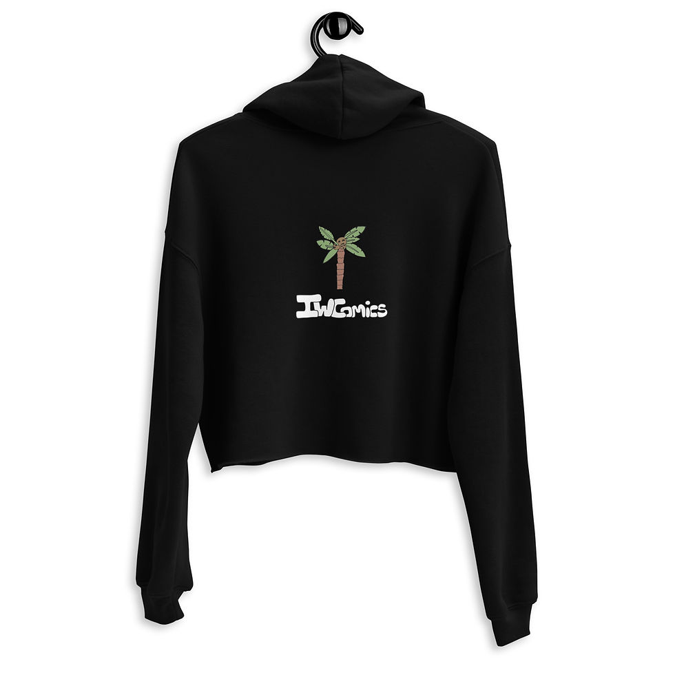 Thumbnail: PiRate Cartoon Stick Figure Crop-Top Hoodie For Women. IW Comics