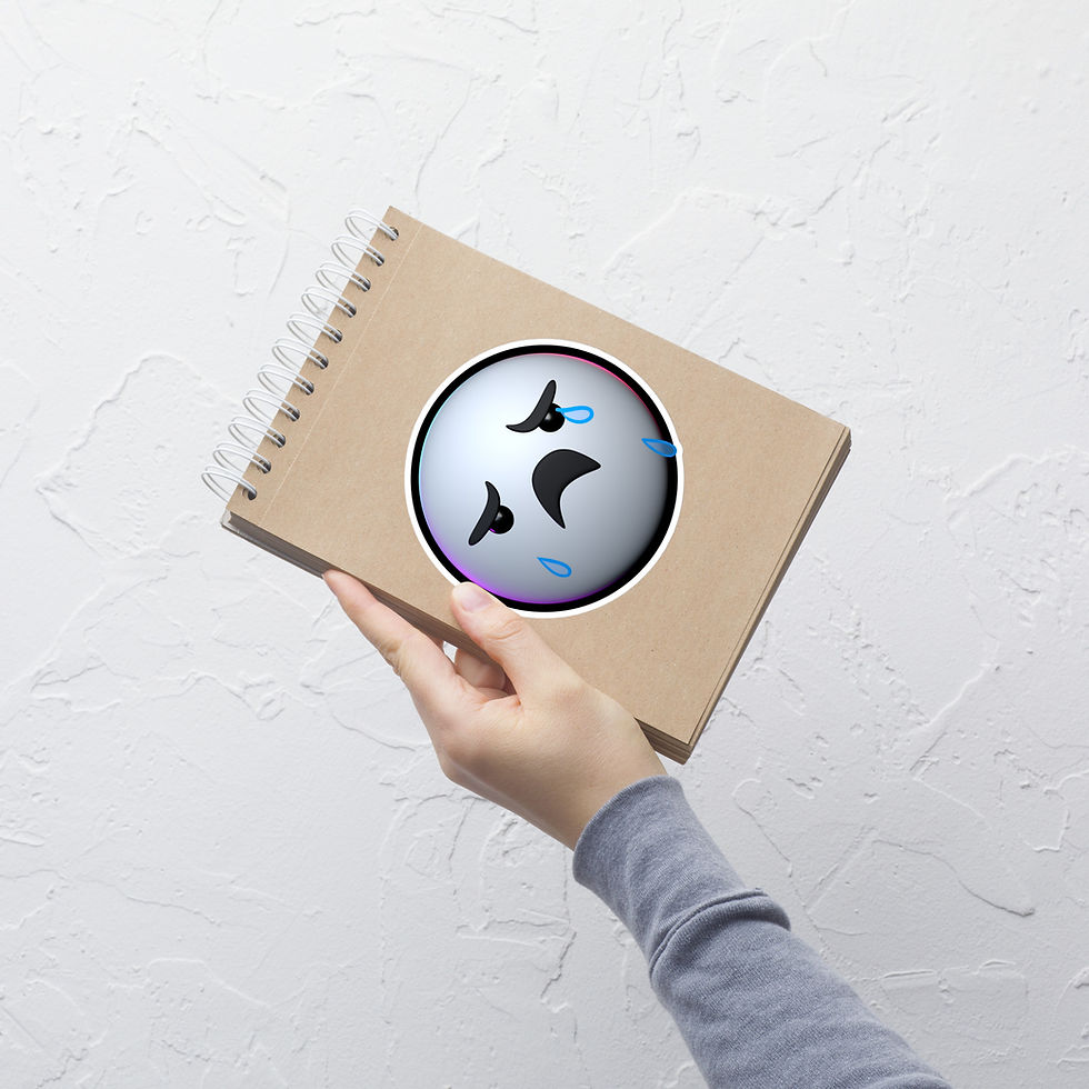 Thumbnail: Depressed Crying Stickman Die-cut sticker : IW Comics