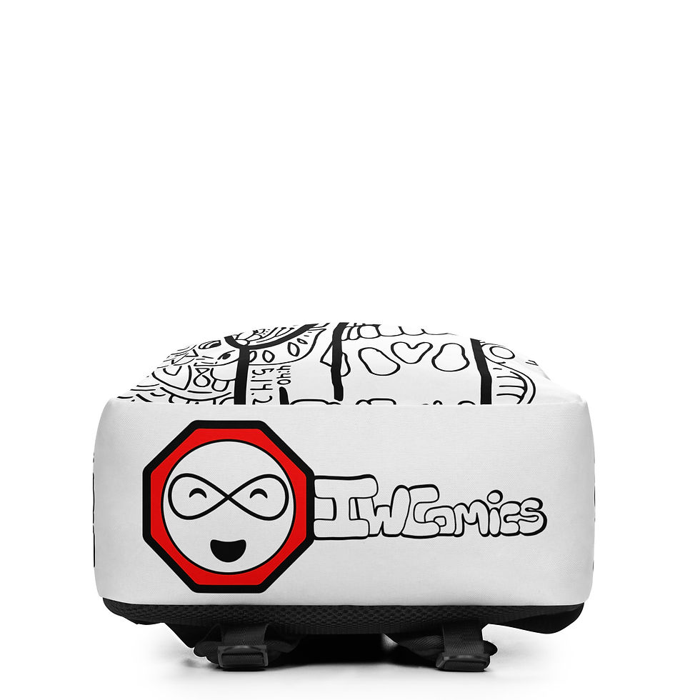 Thumbnail: Showcasing the IW Comics backpack in all its stylish glory, this overview image highlights the minimalist design, premium mat