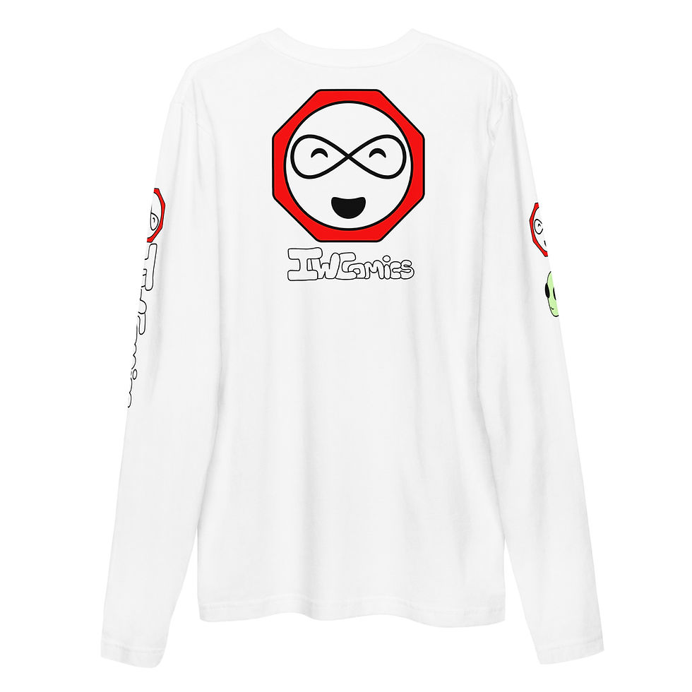 Thumbnail: Duck and Finger Pointing : Long Sleeve Fitted Crew Shirt : IW Comics