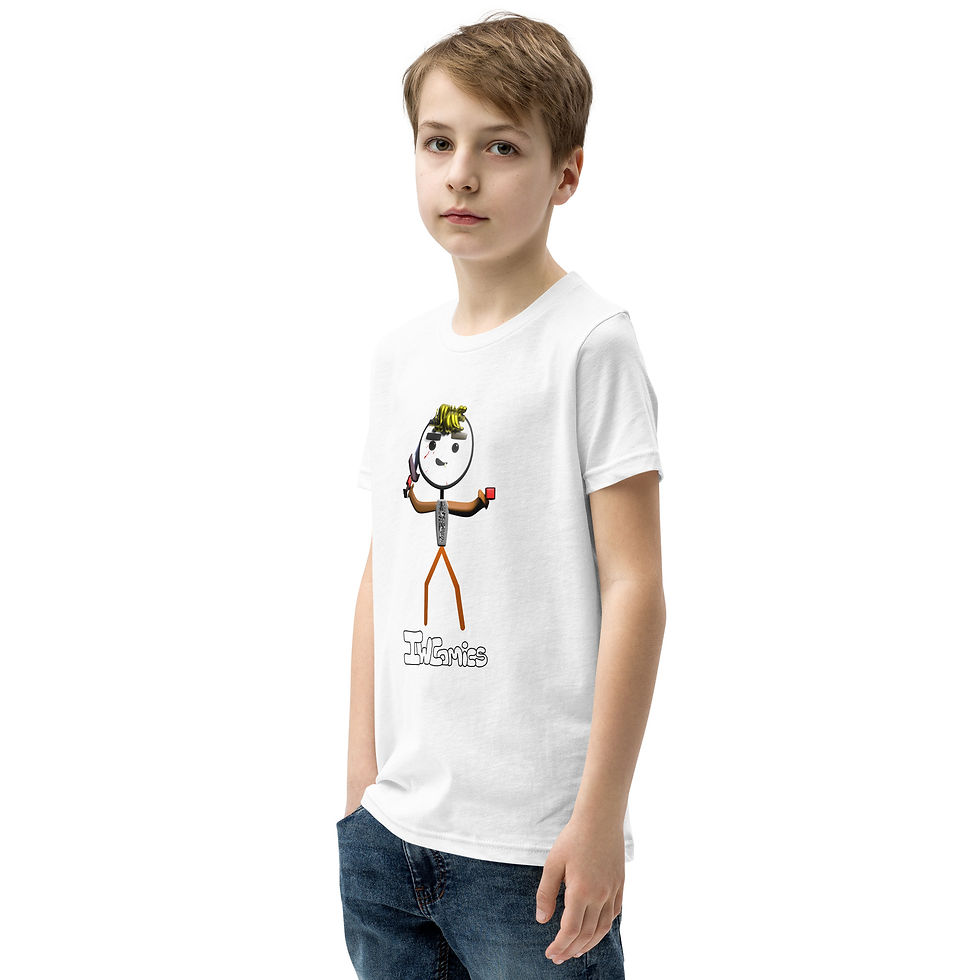 Thumbnail: PiRate Cartoon Stick Figure Youth T-Shirt. IW Comics