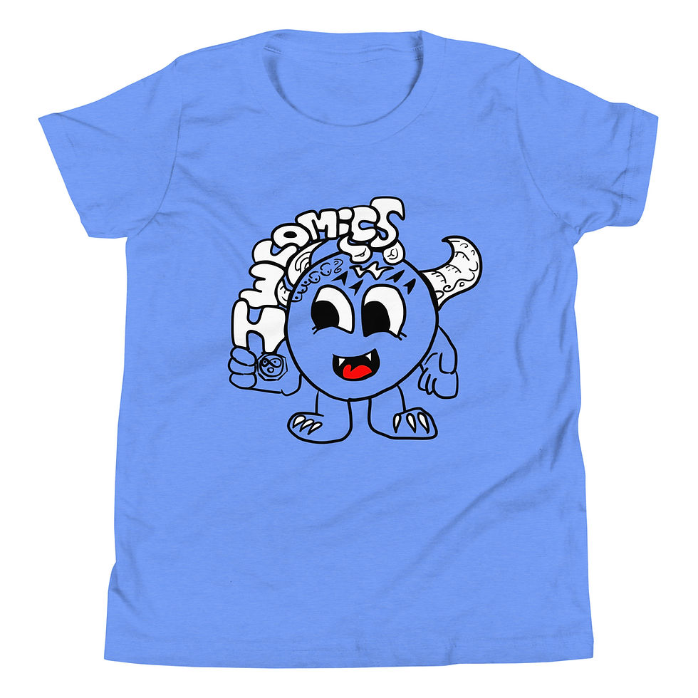 Blue cartoon Kid's T-shirt. IW Comics