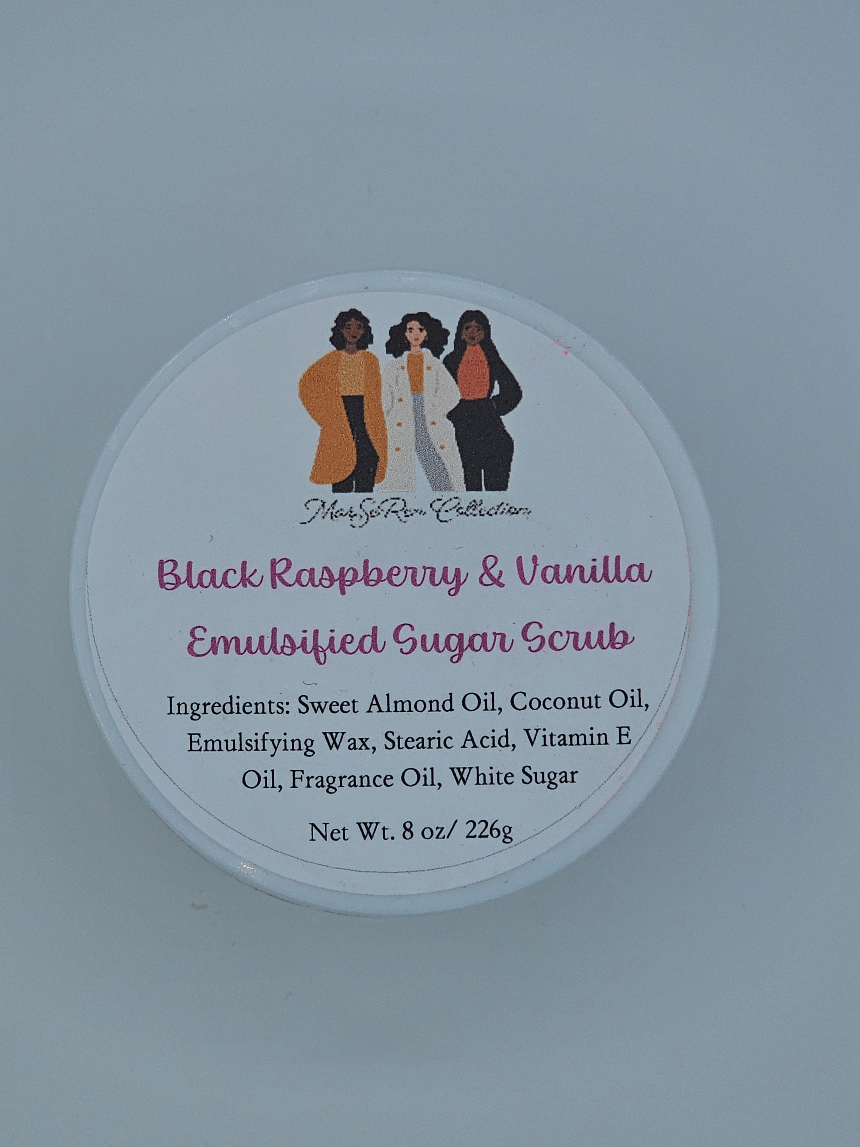 8oz  Black Raspberry & Vanilla Emulsified Sugar Scrub