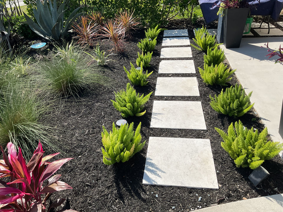 Decorative stone landscaping