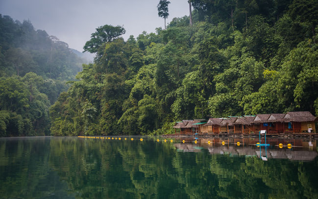 Lakeside Straw Huts