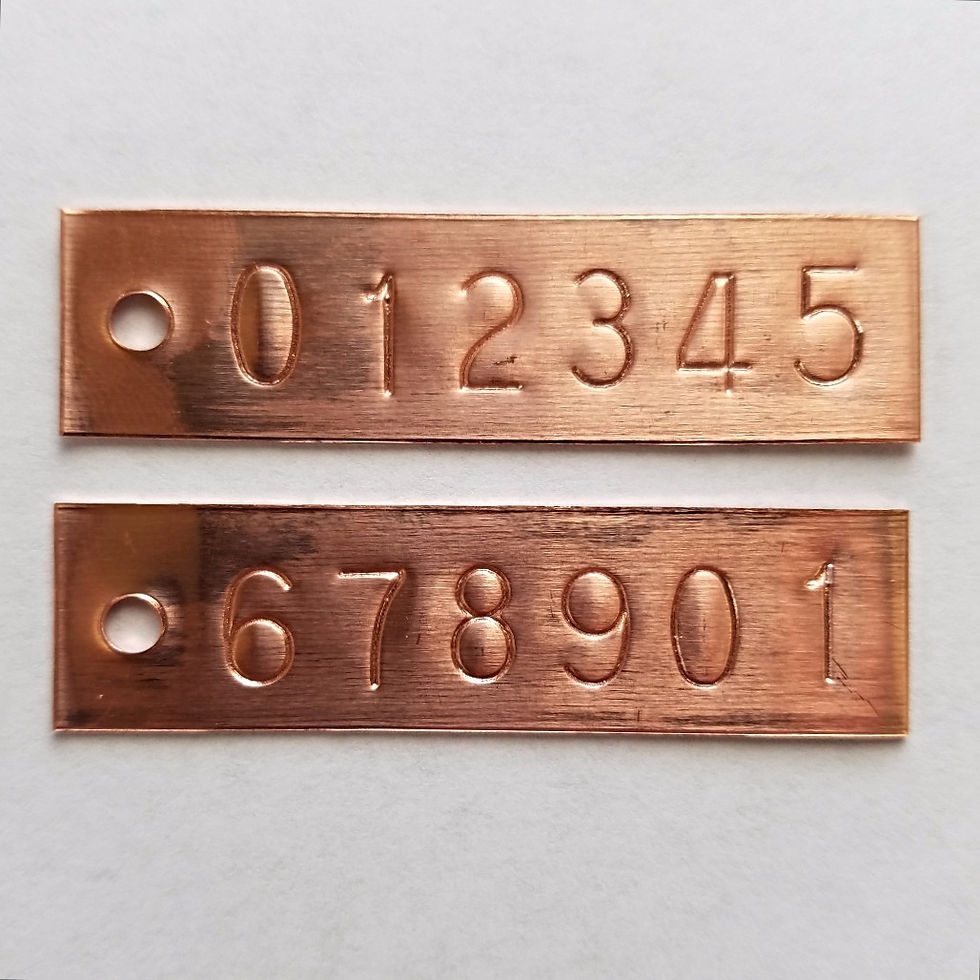 Thumbnail: Large Number Copper Trap Tags