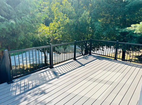 Custom deck railing installation by licensed contractor in Washington State