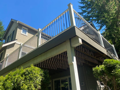 Composite deck installation by licensed contractor in Washington State