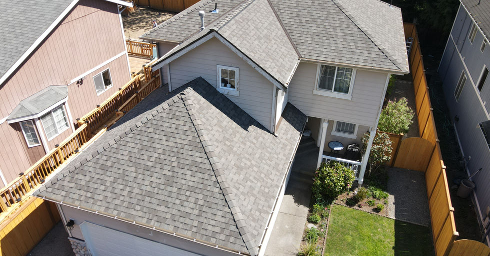 Architectural shingle roof installation by licensed contractor in Washington State