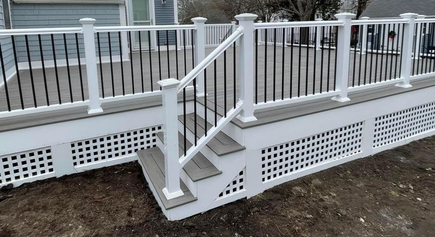 Custom deck railing installation by licensed contractor in Washington State