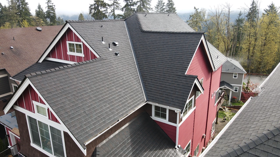 Architectural shingle roof installation by licensed contractor in Washington State