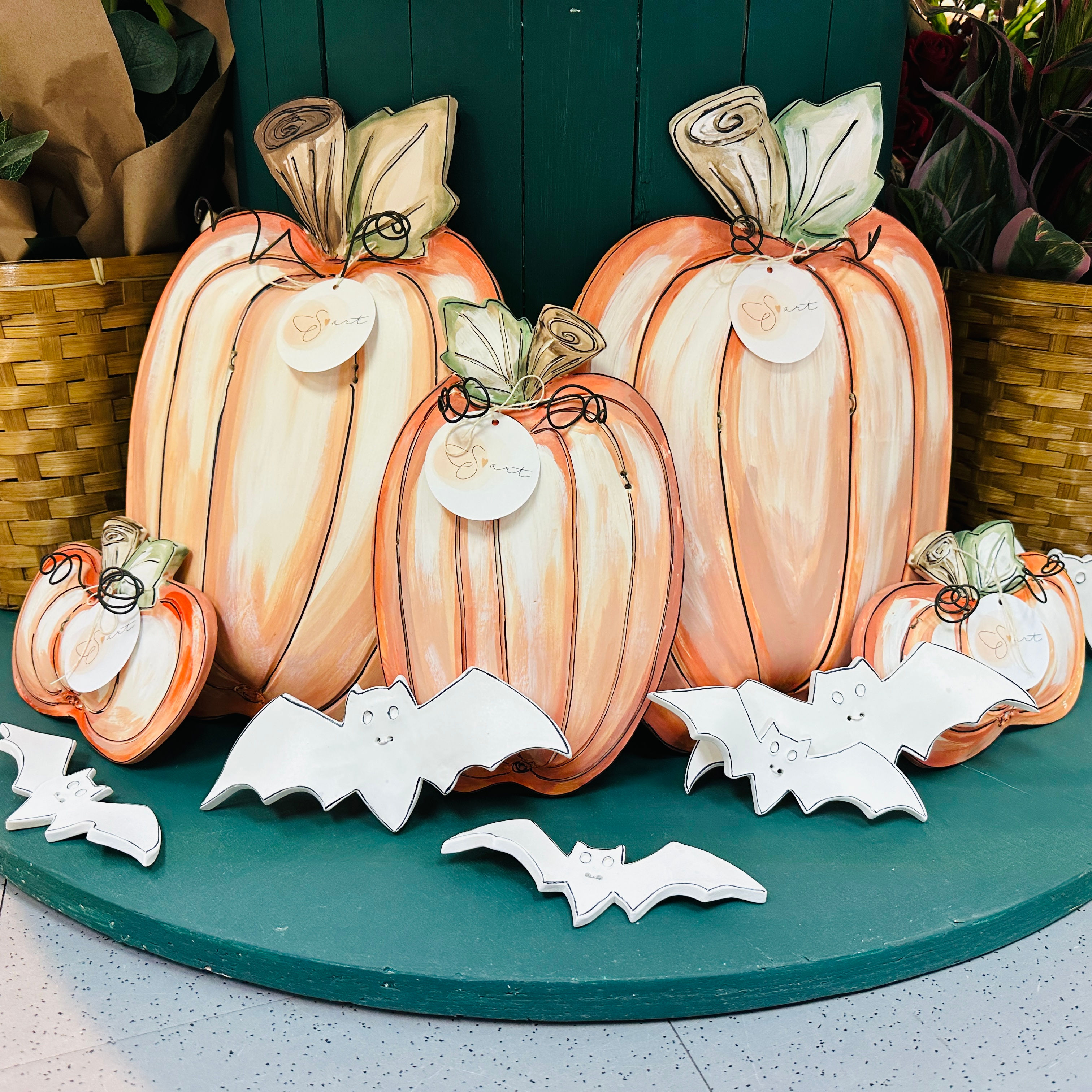 Citrouille murale en céramique artisanale