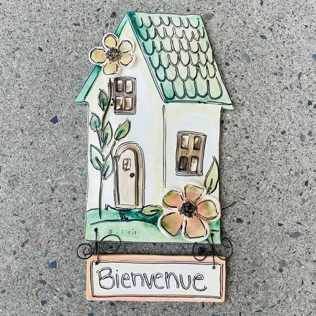 Miniature : Maison bienvenue en céramique artisanale