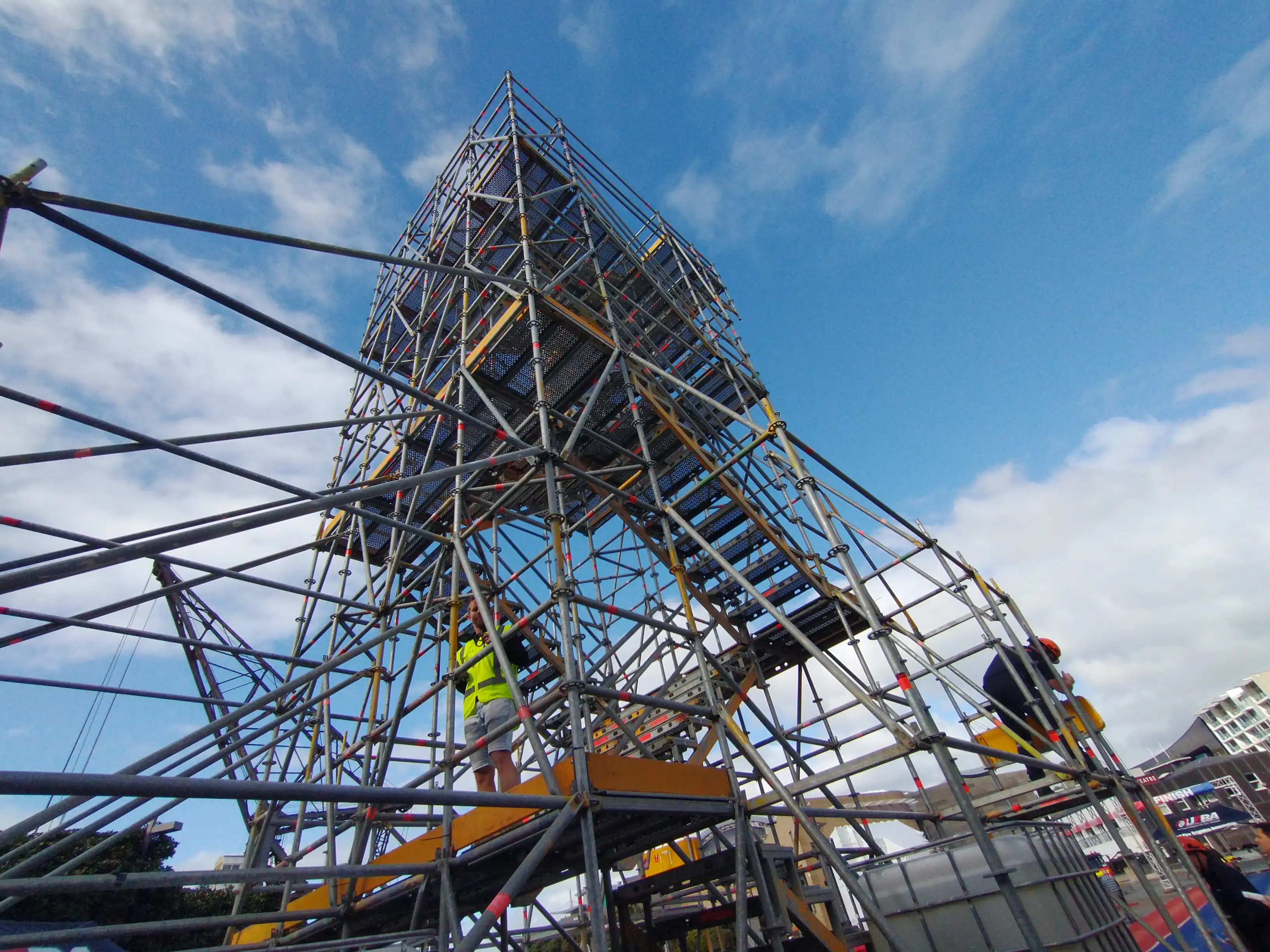 Temporary combat tower structural engineering