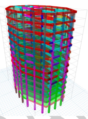 Multi-storey 3d model of a building for Detailed seismic assessment