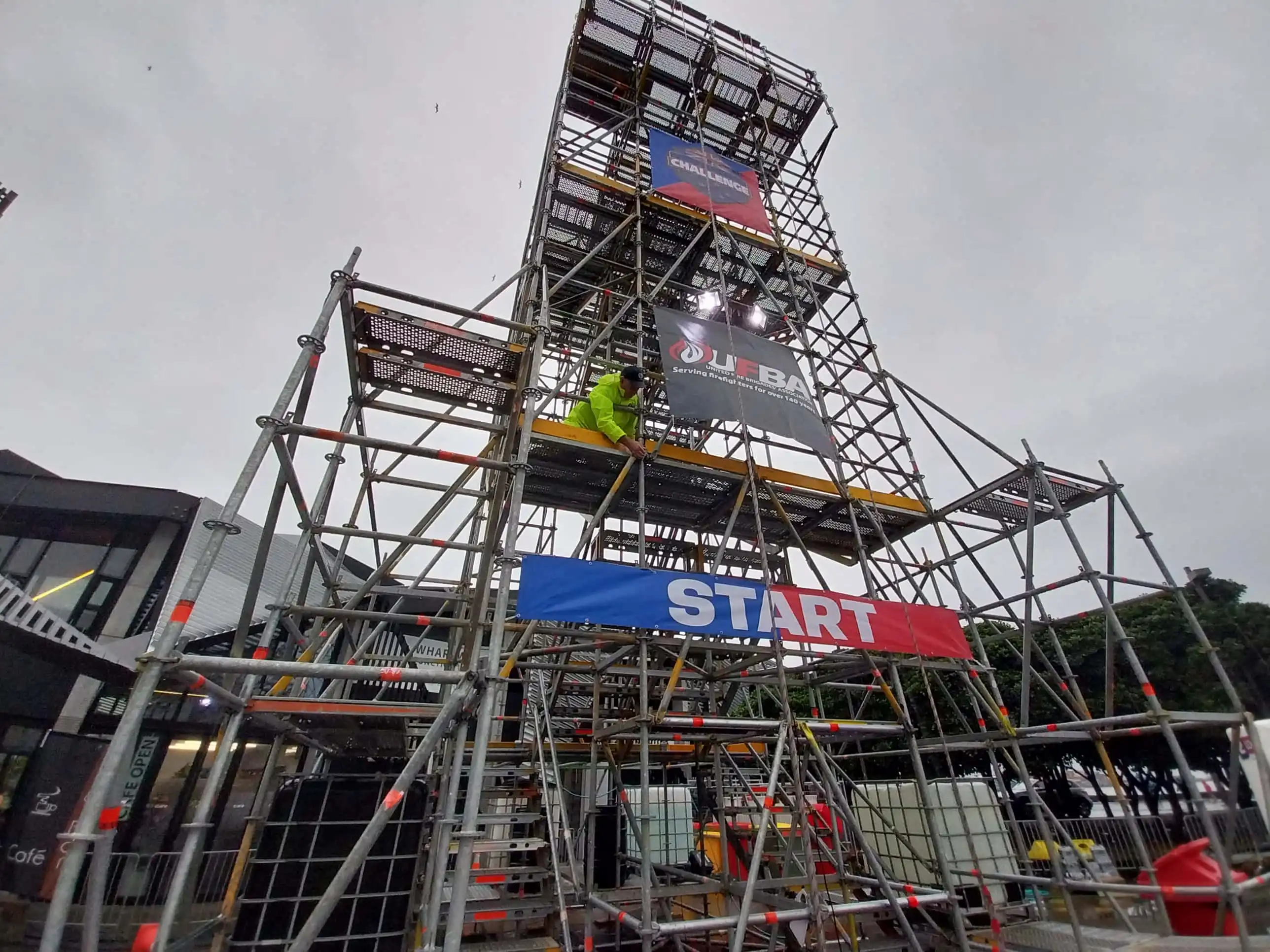 Firefighter challenge scaffold structure New Zealand