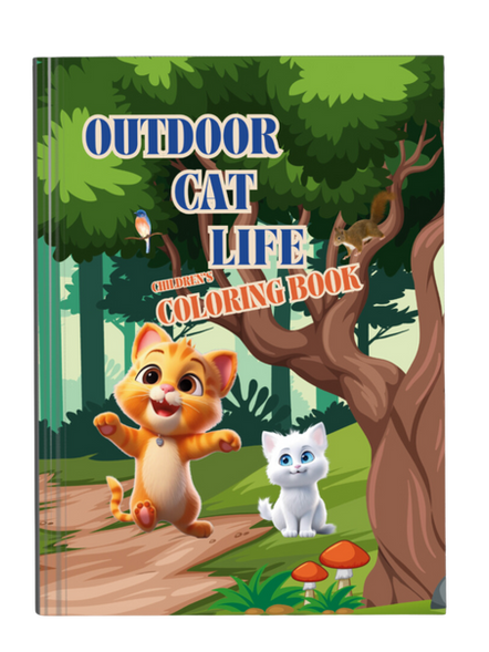 Outdoor Cat Life Coloring Book